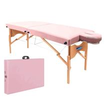 Maca Portátil de Madeira com Cabeceira Reclinável e Suporta até 200kg Santa Fé Macas