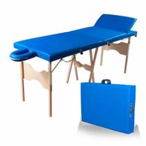 Maca Portátil de Madeira com Cabeceira Reclinável e Suporta até 200kg Santa Fé Macas