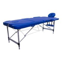 Maca Portátil Dobrável e Reclinável Pelegrin PEL-2533 em Couro PU Azul Maca Portátil Dobrável e Reclinável Pelegrin PEL-2533 em Couro PU Azul