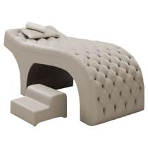 Maca Salão de Beleza Para Esteticista Charme e Puff Escada Estofada 190x60cm Suede - Desk Design
