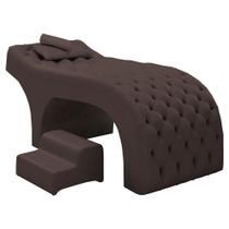 Maca Salão de Beleza Para Esteticista Charme e Puff Escada Estofada 190x80cm Sintético - Desk Design Maca Salão de Beleza Para Esteticista Charme e Puff Escada Estofada 190x80cm Sintético - Desk Design