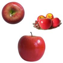 Maçã Vermelha Decorativa de Polipropileno Artificial Realista 8cm