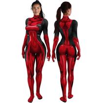 Macacão à fantasia Eykug Ladypool para mulheres e elastano de Halloween