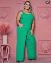 Macacão alça Nath em tecido Duna plus size disponível nos tamanhos G1,G2 e G3 lindas cores