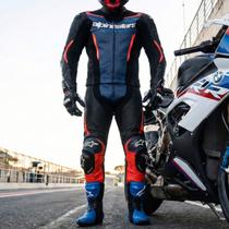 Macacão Alpinestars GP Force V2 Preto Azul Vermelho 2 Peças