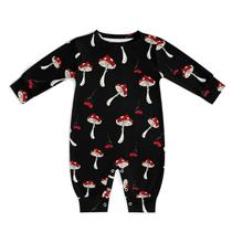 Macacão AuHomea Mushroom Newborn Baby de algodão de manga comprida Macacão AuHomea Mushroom Newborn Baby de algodão de manga comprida