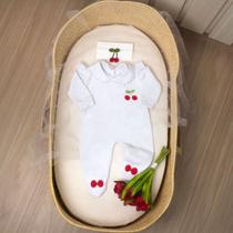 Macacão Avulso Cerejinha De Bebê Menina 100% Algodão Bordado Macacão Avulso Cerejinha De Bebê Menina 100% Algodão Bordado