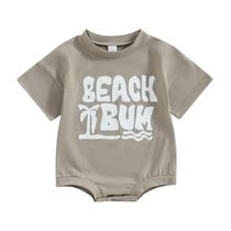 Macacão Baby Bubble TwoPumpkin K Beach Bum Brown 0-3M Macacão Baby Bubble TwoPumpkin K Beach Bum Brown 0-3M