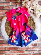 Macacão Baby Menina Infantil Temático Lilo & Stitch