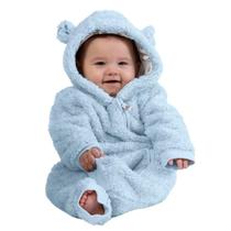 Macacão Baby Sherpa com Capuz Jolitex Cor:Azul Macacão Baby Sherpa com Capuz Jolitex Cor:Azul