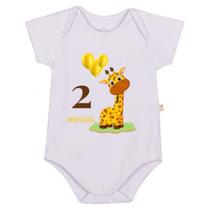 Macacão Bebê Algodão Bodie Recém nascido Mesversário 2 Meses Macacão Bebê Algodão Bodie Recém nascido Mesversário 2 Meses