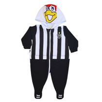 Macacão Bebê Atlético MG Galo Mascote Listrado Oficial Macacão Bebê Atlético MG Galo Mascote Listrado Oficial