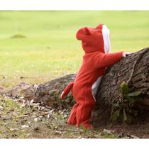 Macacão Bebê Com Capuz Divertido Pelúcia Inverno Raposa