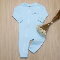 Macacão Bebê com Lacinho Delicado Confortável Fofuxo Azul Macacão Bebê com Lacinho Delicado Confortável Fofuxo Azul