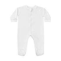 Macacão Bebê Com Pé Com Zíper Algodão Egípcio Cinza 3-6M 1021 Anna Olsen