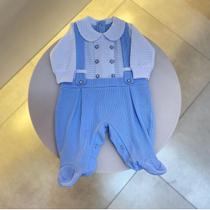 Macacão bebê com suspensório