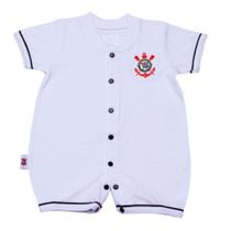 Macacão Bebê Corinthians Unissex Curto Oficial