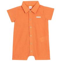 Macacão Bebê Curto em Tecido Plano - Nini Bambini Macacão Bebê Curto em Tecido Plano - Nini Bambini