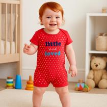 Macacão Bebe Curto Romper Enxoval Algodão 2 Uni