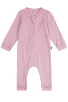 Macacão Bebê de Malha Rosa Claro Poá