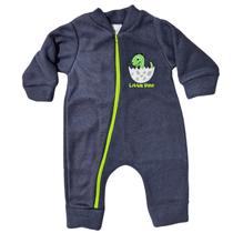 Macacão bebê em soft grosso com bordado ziper inverno frio