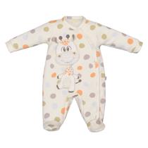 Macacão Bebê Epic Touch Neutro Unissex Girafa Bolinhas Upi Uli
