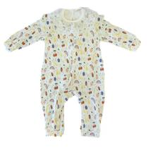 Macacão Bebê Estampado Frutinhas de Zíper em Cotton