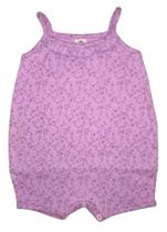 Macacão Bebê Feminino Curto Alcinha Florzinhas Piu Blu