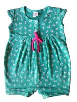 Macacão Bebê Feminino Curto Palmeira Piu Blu