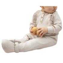 Macacão Bebê Feminino Dedeka Melange Canelado Longo Bege Macacão Bebê Feminino Dedeka Melange Canelado Longo Bege