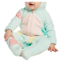 Macacão Bebê Feminino Tiptop Pelúcia Unicórnio Verde - 1012 Macacão Bebê Feminino Tiptop Pelúcia Unicórnio Verde - 1012