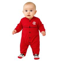 Macacão Bebê Flamengo Longo Vermelho Chuteira Oficial Macacão Bebê Flamengo Longo Vermelho Chuteira Oficial
