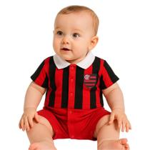 Macacão Bebê Flamengo Uniforme Campo Oficial Macacão Bebê Flamengo Uniforme Campo Oficial