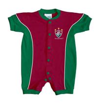 Macacão Bebê Fluminense Curto Torcida Baby Macacão Bebê Fluminense Curto Torcida Baby