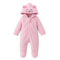Macacão Bebê Infantil Fofo Pelúcia Ursinho Inverno Quentinho