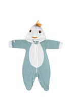 Macacão bebê inverno Bichinhos - Pinguim - Dinossauro