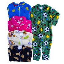 Macacão Bebê Inverno em Soft Premium Quentinho Menino ou Menina P ao 3