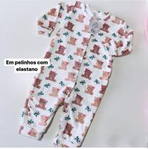 Macacão bebê inverno masculino e feminino fleece - plush
