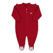 Macacão Bebê Longo Vermelho Letut 15749