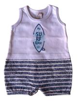 Macacão Bebê Masculino Curto Recorte Surf Piu Blu