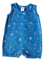 Macacão Bebê Masculino Curto Surf Piu Blu