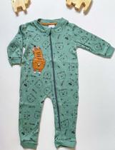 Macacão Bebe Masculino em Suedine TileEsul