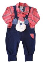 Macacão Bebê Masculino Longo sem Pezinho Monkey Miniclô