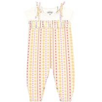 Macacão Bebê Menina Alakazoo Malha Cotton Soft e Nikko Amarelo