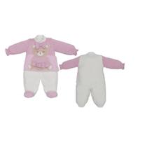 Macacão Bebê Menina Inverno Plush Lavanda Emilly Ursinha Macacão Bebê Menina Inverno Plush Lavanda Emilly Ursinha