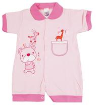 Macacão bebê menina manga curta vários modelos p ao g