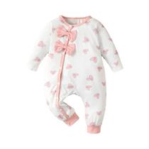 Macacão Bebê Menina Manga Longa com Arco - Primavera/Outono (0-2 anos)
