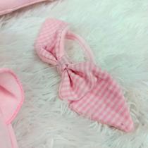 Macacão Bebê Menina Maria com Tiara Bordado Coelhinha e Flores Macacão Bebê Menina Maria com Tiara Bordado Coelhinha e Flores