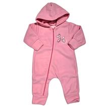 Macacao bebe menina soft com capuz e ziper frontal quentinho Macacao bebe menina soft com capuz e ziper frontal quentinho