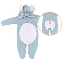 Macacão Bebê Menina Suedine Bordado Ratinha Upi Uli